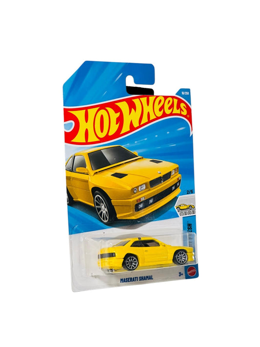 Yellow Maserati Shamal Hot Wheels 16/250