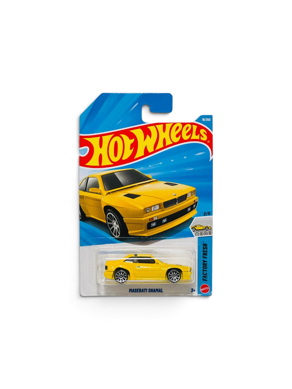 Hot Wheels Maserati Shamal yellow 1:64 diecast car