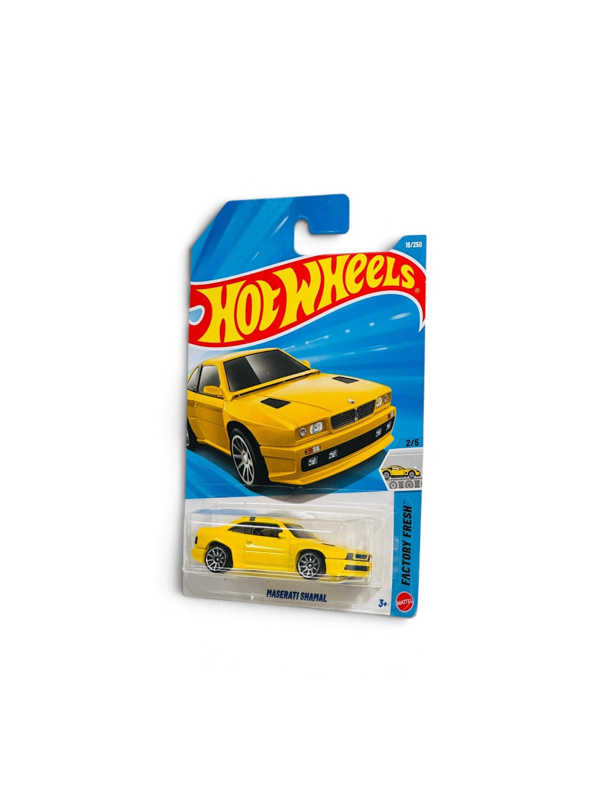 Maserati Shamal 1:64 diecast car in yellow