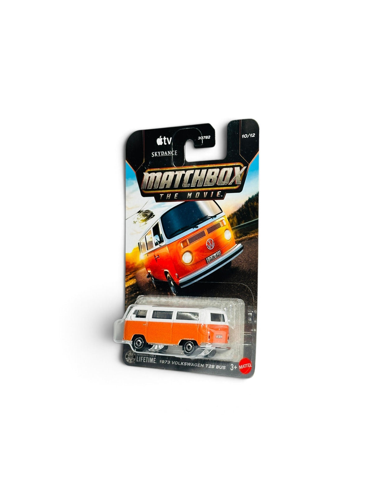 Matchbox Volkswagen T2B Bus orange diecast model in sealed packaging