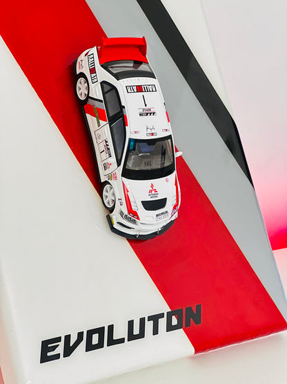 JDM Mitsubishi Evolution diecast car display