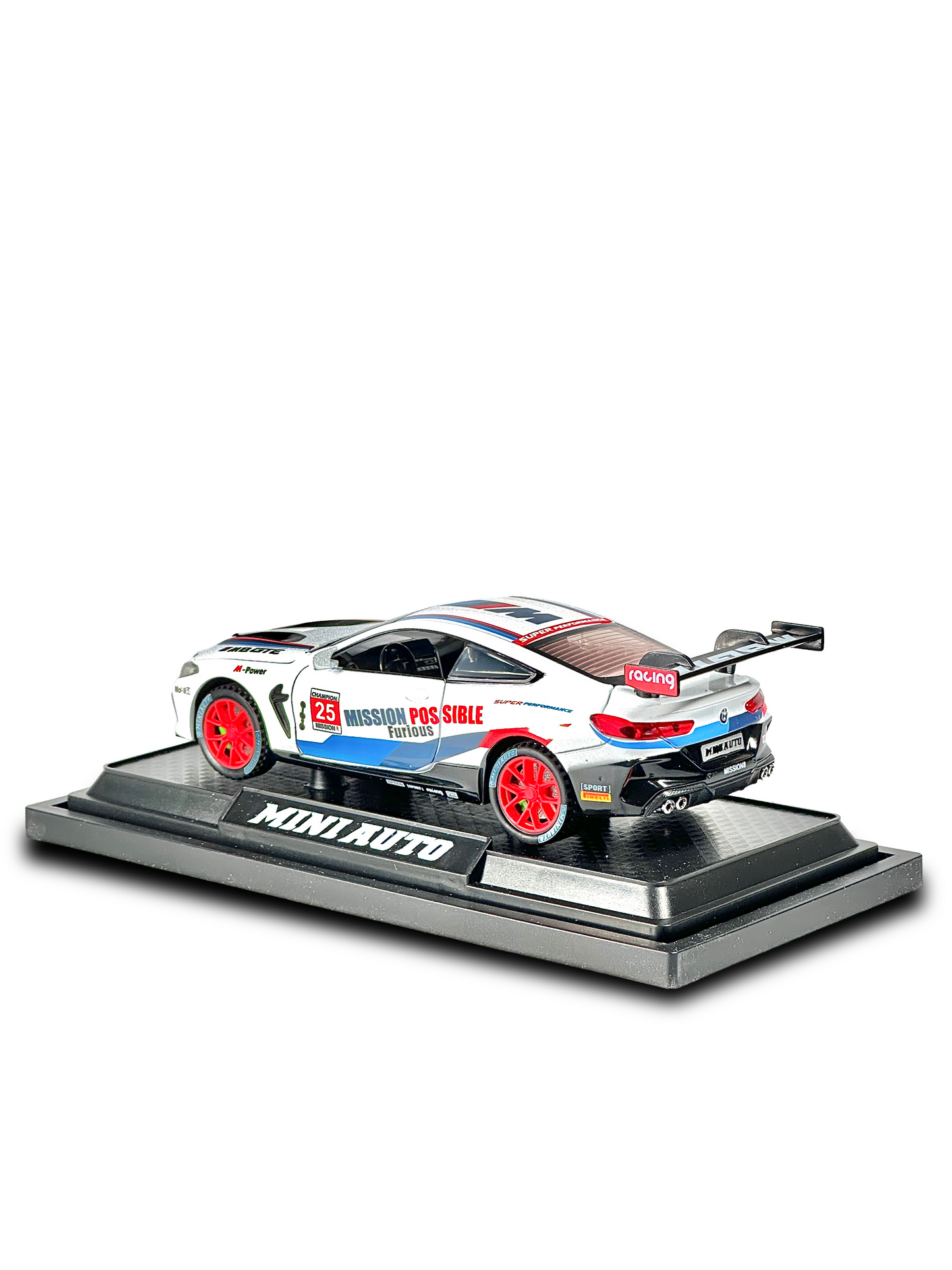 BMW M8 GTE white diecast car replica for collectors and enthusiasts