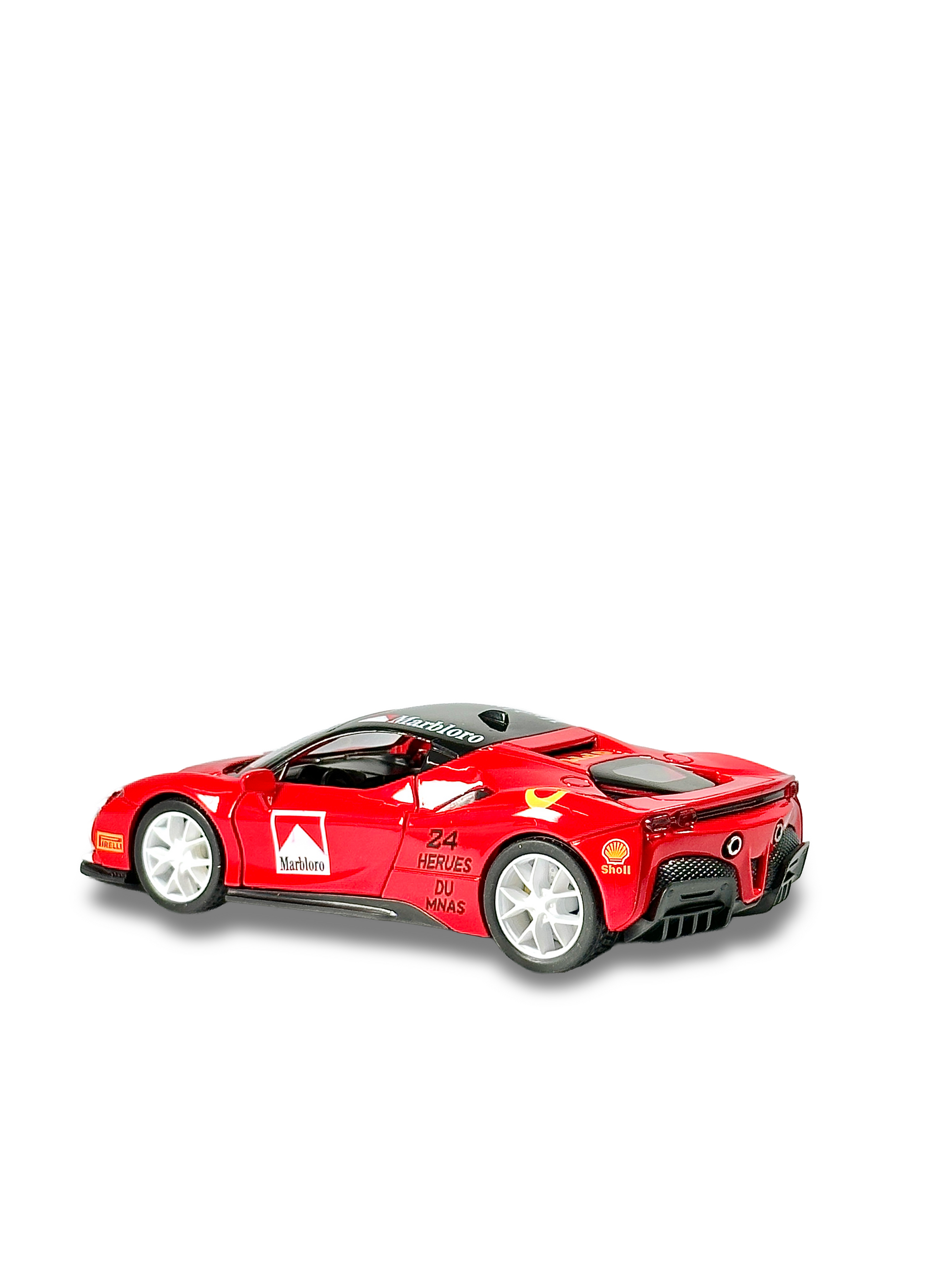 Detailed Ferrari SF90 1:32 scale model featuring Formula 1 inspired graphics